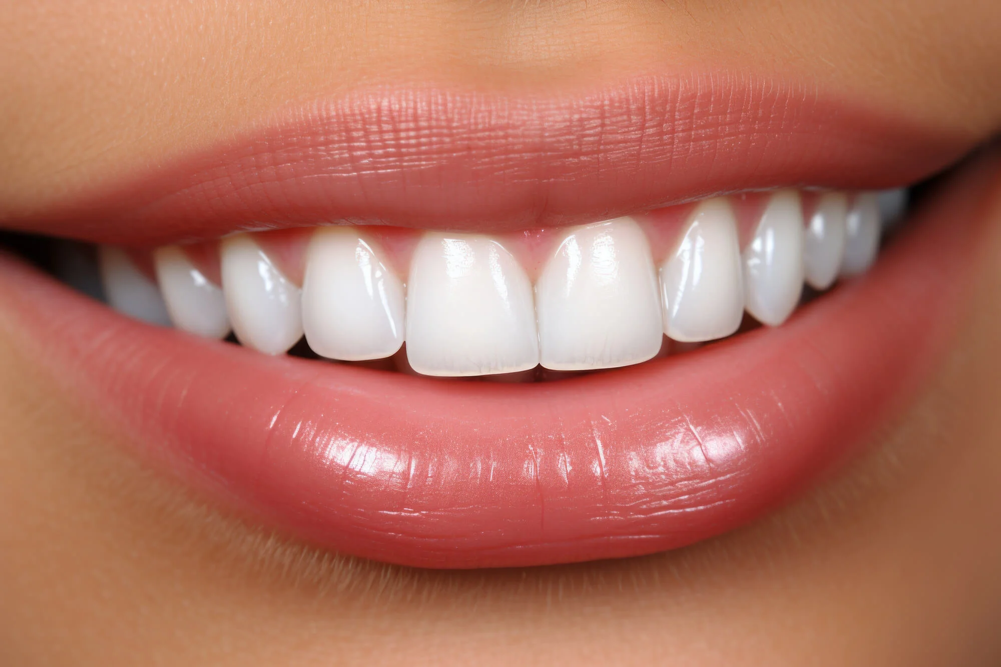 Close-up of natural-looking crowns and veneers in Kennett Square